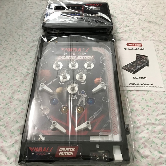 NEW Tech Toyz Electronic Tabletop Pinball Arcade Machine Galactic Edition Space - Picture 3 of 16